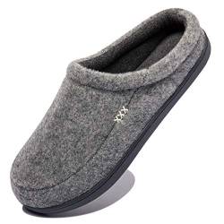 NewDenBer Hausschuhe Damen Memory Foam Warme Bequeme Weiche Gefüttert Winter Pantoffeln (37/38 EU, Grau) von NewDenBer