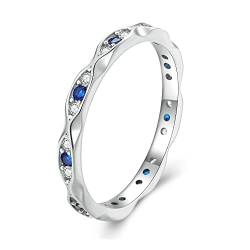 NewL 925 Sterling Silber Ring Evil Eye Vine Stapelringe Ewigkeit Ehering, Sterling Silber von NewL