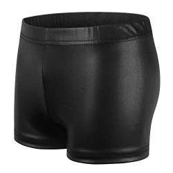 NewL Kinder Mädchen Elastische Taille Glänzend Metallic Ballett Tanz Shorts Hose für Sport Yoga Gymnastik Workout (Schwarz, 3-4 Jahre) Tag Größe 110 von NewL