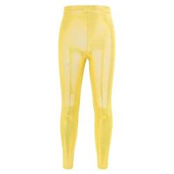 NewL Kinder Mädchen Tanzhose Gymnastik Glänzend Metallic Tanzleggings Skinny für Performances Kostüm (Gold, 3-4 Jahre) Tag Größe 110 von NewL