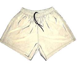 Reflektierende Shorts für Frauen modisch, sexy, reflektierend, Hip Hop, glänzend, lässig Gr. L, Silber von NewL