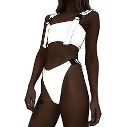 Reflektierender Bikini Set BH New Summer Women Shiny Glowing Swimwear Beachwear von NewL