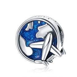 World Voyage 925 Sterling Silber Schmuck Metall Charm passend für Original Armband DIY Zubehör von NewL