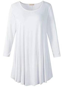 Newbestyle Damen Sommer T-Shirts 3/4 Ärmel Asymmetrisch Tunika Bluse Tops von Newbestyle