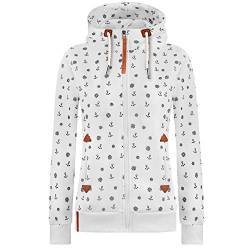 Newbestyle Jacke Damen Sweatjacke Kapuzenpullover Oberteile Hoodie Sweatshirtjacke Pullover mit Kapuze (Weiß,M) von Newbestyle