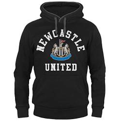 Newcastle United FC - Herren Fleece-Hoodie mit Grafikprint - offizielles Merchandise - Geschenk für Fußballfans - Schwarz - L von Newcastle United FC