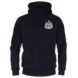 Newcastle United FC - Herren Fleece-Kapuzenjacke mit Reißverschluss - Offizielles Merchandise - Geschenk für Fußballfans - Schwarz - 3XL von Newcastle United FC