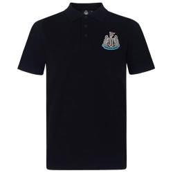 Newcastle United FC Herren Polo-Shirt mit originalem Logo - Schwarz - L von Newcastle United FC