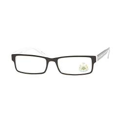 Newcastle United Unisex-Erwachsene Adult Acetate Brillenfassungen auf Rezept, Black & White/Clear, 53Mm von Newcastle United