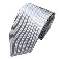 Newmybest Herren Krawatte Klassische Jacquard Woven Gestreifte Herren Krawatte Party Anzug Business Hochzeitskrawatte (Silber, 145*8cm) von Newmybest