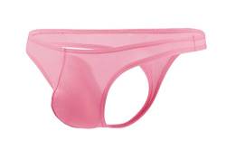 Newsywell Herren Baumwoll-Tanga Superweiche Bikinis Niedrige Leibhöhe Atmungsaktiv Slips Wulst 1-Packung Unterwäsche Pink Groß von Newsywell