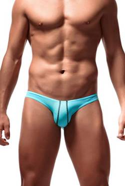 Newsywell Herren Eisseide Bikini Niedrige Taille Briefs Pouch Atmungsaktiv Unterwäsche Hellblau XX-Large von Newsywell