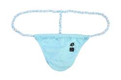 Newsywell Herren G String Tangas Pouch Atmungsaktiv Für Herren String Unterhosen Low Rise Bikini Unterwäsche Hellblau Mittel von Newsywell