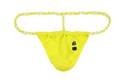 Newsywell Herren Niedrige Taille Tangas T-Rücken Atmungsaktiv Männer für Männer Bikini Unterwäsche Gelb Groß von Newsywell
