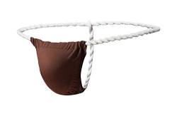 Newsywell Herren Tangas Atmungsaktiv Beutel Elastische Unterwäsche Low Rise Bikini-Unterwäsche Kaffeebraun X-Large von Newsywell