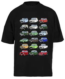 Mini Time Line T-Shirt Unisex Schwarz Baggy Tee Für Männer Frauen von Newtee