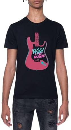 Sob Rock Wild Blue by John Mayer T-Shirt Kurzarm Schwarz Rundhals T-Shirt Für Herren von Newtee