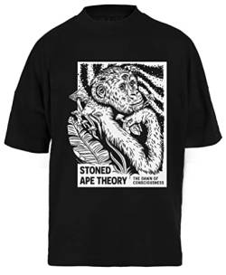 Stoned Ape Theory - Psychedelic, Magic Mushroom, Terence McKenna, Joe Rogan T-Shirt Unisex Schwarz Baggy Tee Für Männer Frauen von Newtee