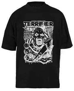 Terrifier Movie Horror Art The Clown T-Shirt Unisex Schwarz Baggy Tee Für Männer Frauen von Newtee