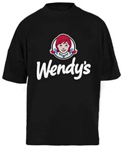 Wendys Wendys Logo Red White T-Shirt Unisex Schwarz Baggy Tee Für Männer Frauen von Newtee