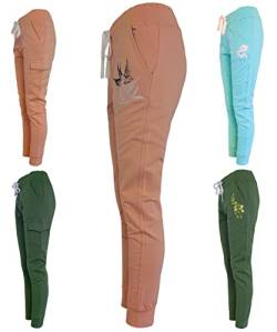 NexGen Outfits Premium Slim Fit Jogginghose für Damen Hochwertige Baumwolle, Stretchmaterial, Stickerei, mit Seiten Tasche, XS S M L XL 2XL von NexGen Outfits