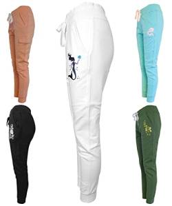 NexGen Outfits Premium Slim Fit Jogginghose für Damen Hochwertige Baumwolle, Stretchmaterial, Stickerei, mit Seiten Tasche, XS S M L XL 2XL von NexGen Outfits