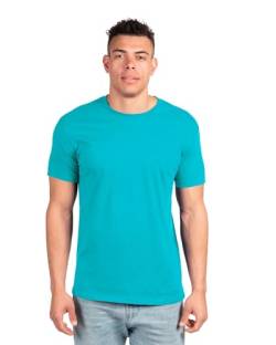 Men's Cotton Crew Tahiti Blue XL von Next Level