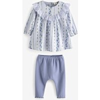 Next Shirt & Leggings 2-teiliges Baby-Set mit Gewebe-Bluse und Leggings (2-tlg) von Next