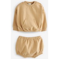 Next Shirt & Shorts Baby Kuscheliges Sweatshirt mit Shorts 2 Stück (2-tlg) von Next