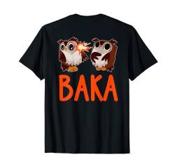 Backprint Baka Eule Eulen Idiot Japanisch T-Shirt von NextLevel Merch