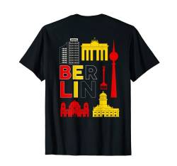 Backprint Berlin Hauptstadt von Deutschland T-Shirt von NextLevel Merch