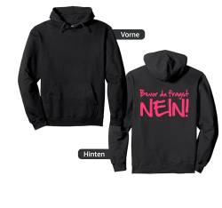 Backprint Bevor du fragst Nein Pullover Hoodie von NextLevel Merch