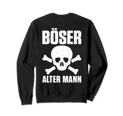 Backprint Böser alter Mann Rentner und Pensionär Sweatshirt von NextLevel Merch