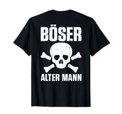 Backprint Böser alter Mann Rentner und Pensionär T-Shirt von NextLevel Merch