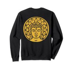 Backprint Buddha Kopf Spirituelles Chi Sweatshirt von NextLevel Merch