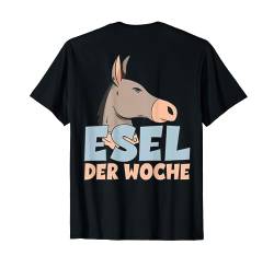 Backprint Esel der Woche lustig Fußball und Sport Tollpatsch T-Shirt von NextLevel Merch