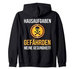 Backprint Hausaufgaben gefährden meine Gesundheit Kapuzenjacke von NextLevel Merch