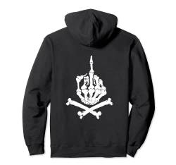 Backprint Knochen Mittelfinger Pullover Hoodie von NextLevel Merch