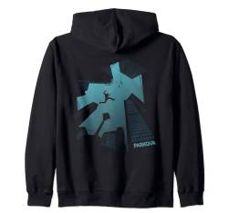 Backprint Parkour Runner Kapuzenjacke von NextLevel Merch