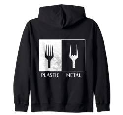 Backprint Plastik Heavy Metal lustiges Musik Kapuzenjacke von NextLevel Merch