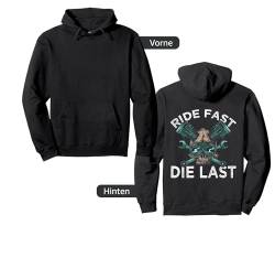 Backprint Ride fast die last Pullover Hoodie von NextLevel Merch