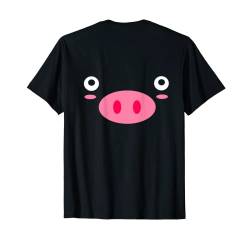 Backprint Schweinchen Gesicht Schwein süß T-Shirt von NextLevel Merch