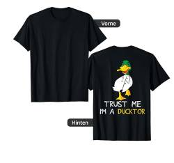 Backprint Trust me I am a ducktor Enten Doktor T-Shirt von NextLevel Merch