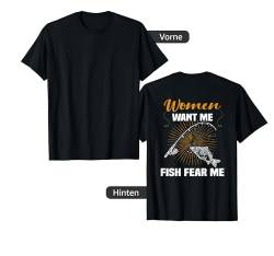 Backprint Woman want me Fish fear me T-Shirt von NextLevel Merch