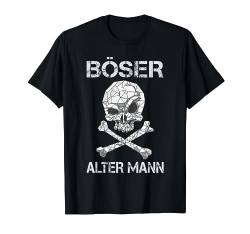 Böser alter Mann Totenkopf und Knochen T-Shirt von NextLevel Merch