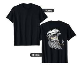 Herren Backprint Seemann mit Pfeife T-Shirt von NextLevel Merch