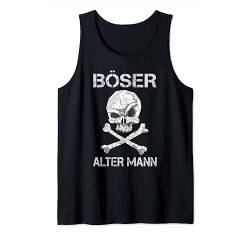 Herren Böser alter Mann Totenkopf und Knochen Tank Top von NextLevel Merch