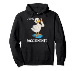 Juhu Wochenente Wochenende mit Ente Pullover Hoodie von NextLevel Merch