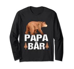 Papa Bär lustiges Bären Symbol für Väter und Papas Langarmshirt von NextLevel Merch