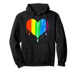 Regenbogen Herz LGBTQ Pullover Hoodie von NextLevel Merch